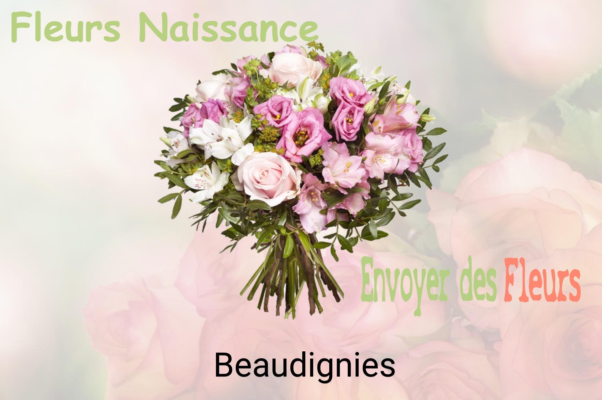Bouquet de fleurs de naissance livré à Beaudignies